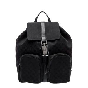 Gucci Black Monogram GG UNISEX Backpack